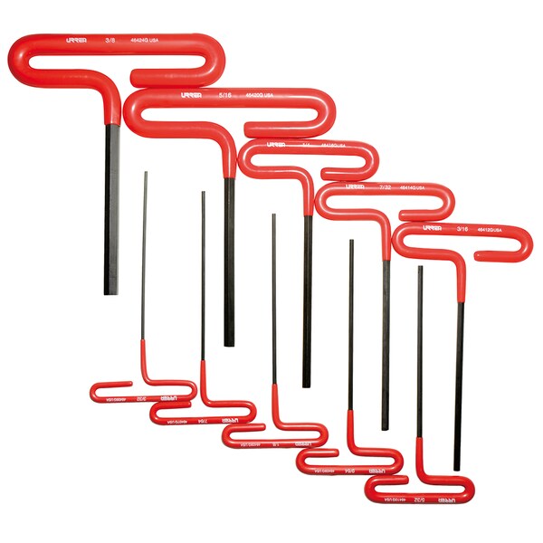 10 Piece SAE T-Shape Hex Key Set, 4965G
